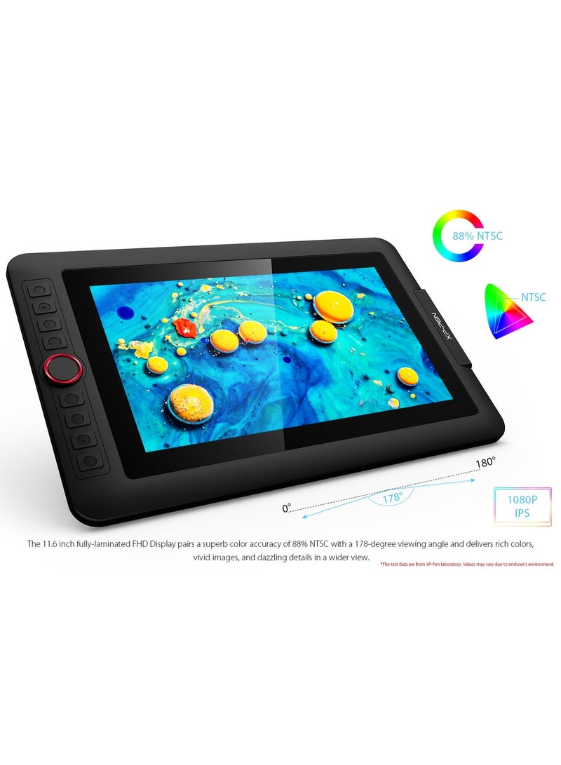 XP-PEN Artist12 Pro 11.6" Drawing Tablet with Screen Pen Display Full-Laminated Graphics Tablet with Tilt Function Battery-Free Stylus and 8 Shortcut Keys(8192 Levels Pen Pressure and 72% NTSC) - Image 4